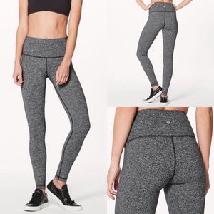 Lululemon Wunder Under Hi-Rise Heathered Black